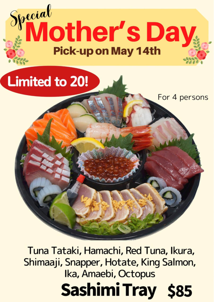 230428-mothers-day Takeya Sushi Japanese Restaurant News