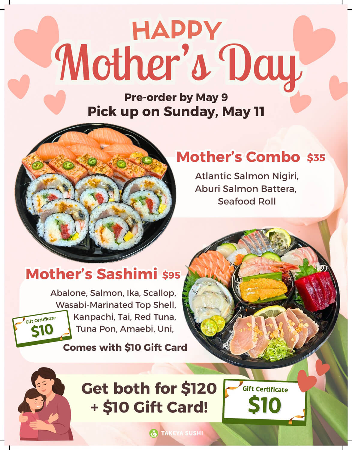 250501-mothers-day Takeya Sushi Japanese Restaurant News